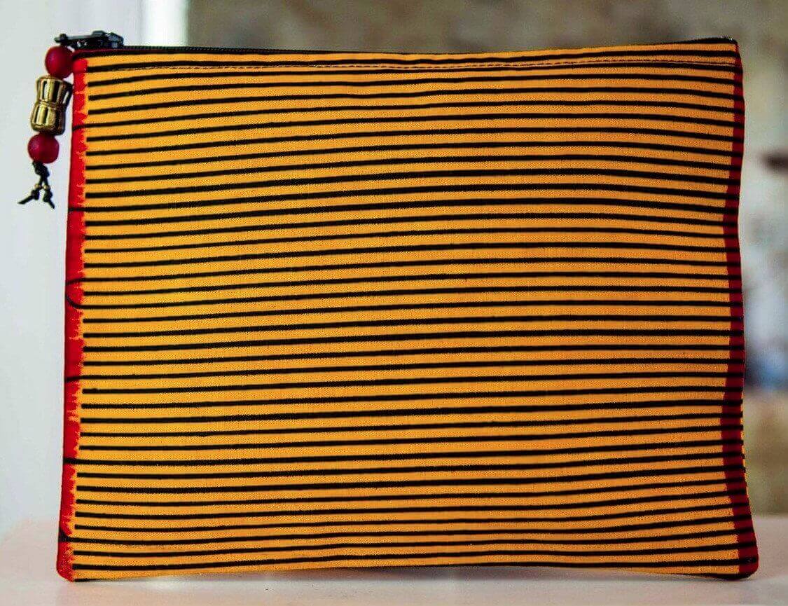 Grande pochette wax oiseau