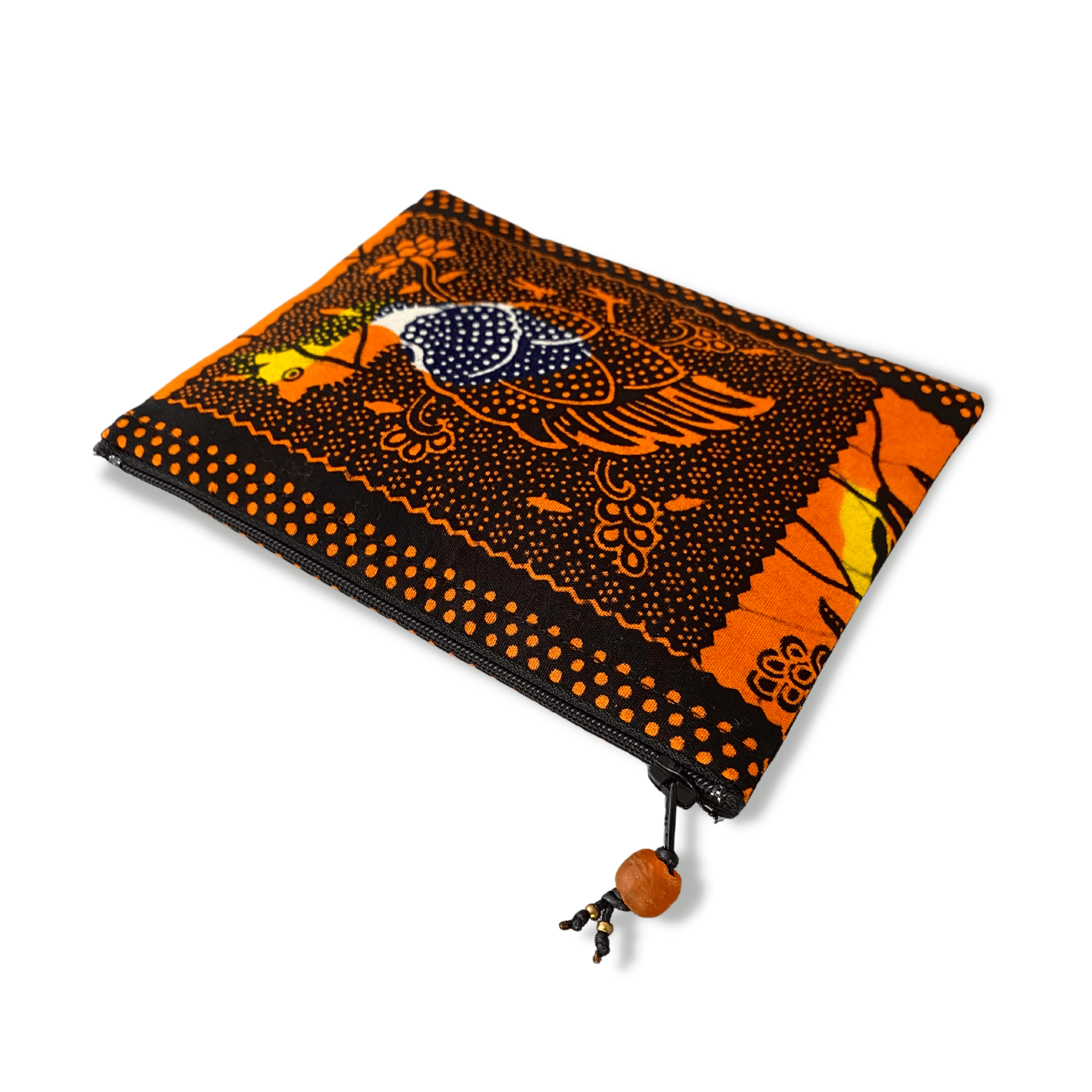 Pochette en wax grand plumage
